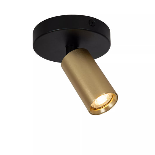 Lucide RITMO - Ceiling spotlight - Ø 10 cm - 1xGU10 (MR11) - Matt Gold / Brass