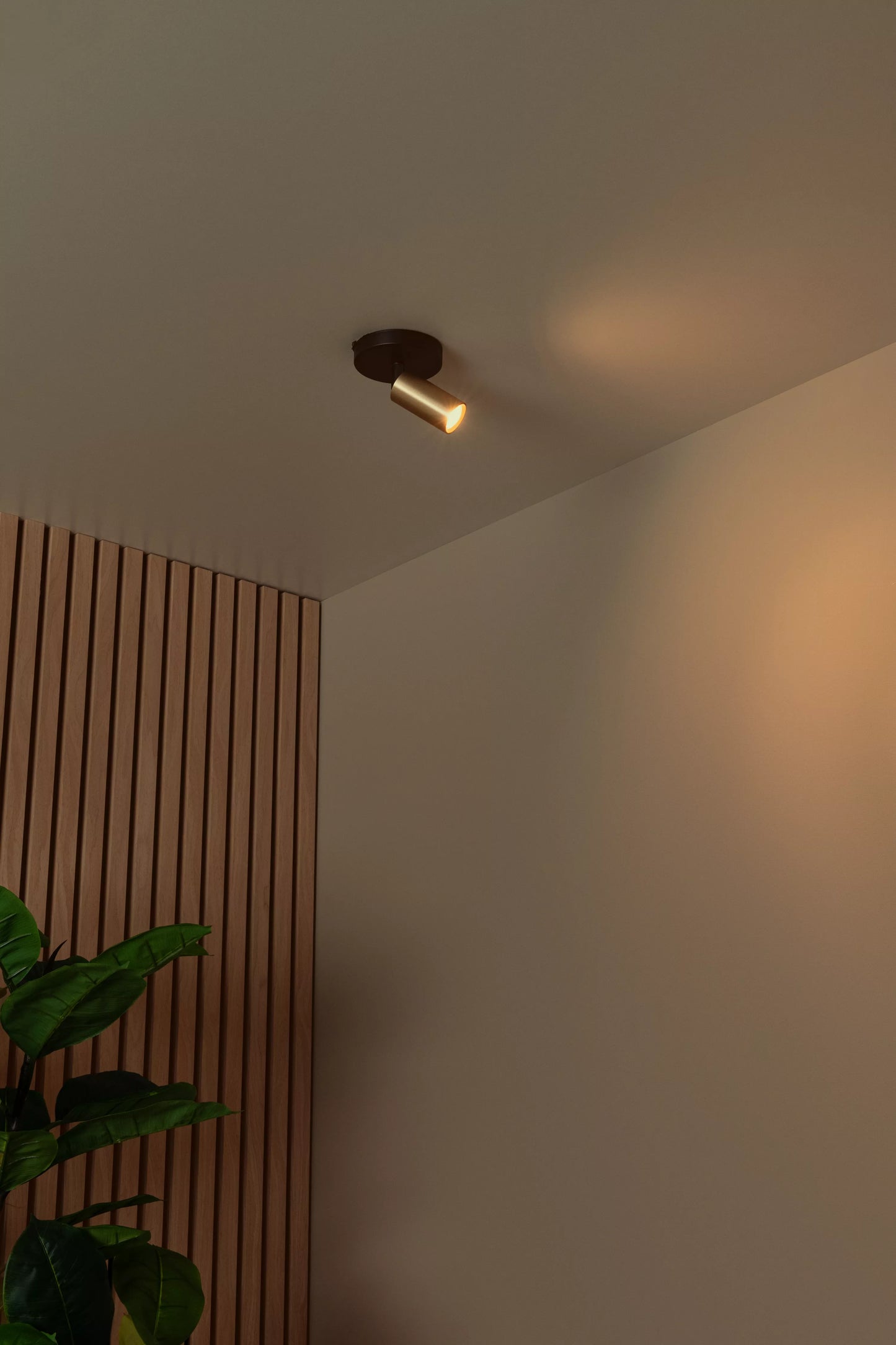 Lucide RITMO - Ceiling spotlight - Ø 10 cm - 1xGU10 (MR11) - Matt Gold / Brass