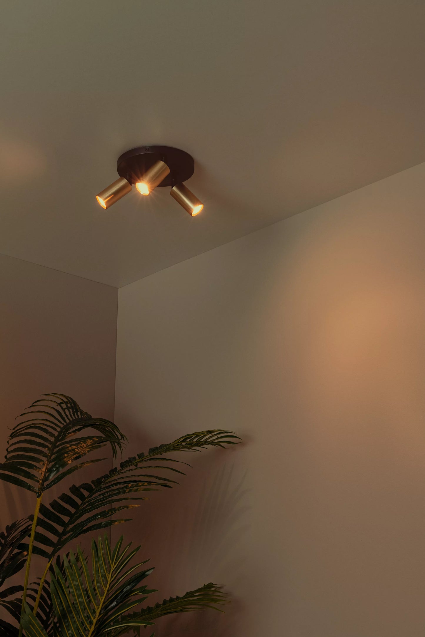 Lucide RITMO - Ceiling spotlight - Ø 18 cm - 3xGU10 (MR11) - Matt Gold / Brass