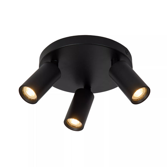Lucide RITMO - Ceiling spotlight - Ø 18 cm - 3xGU10 (MR11) - Black