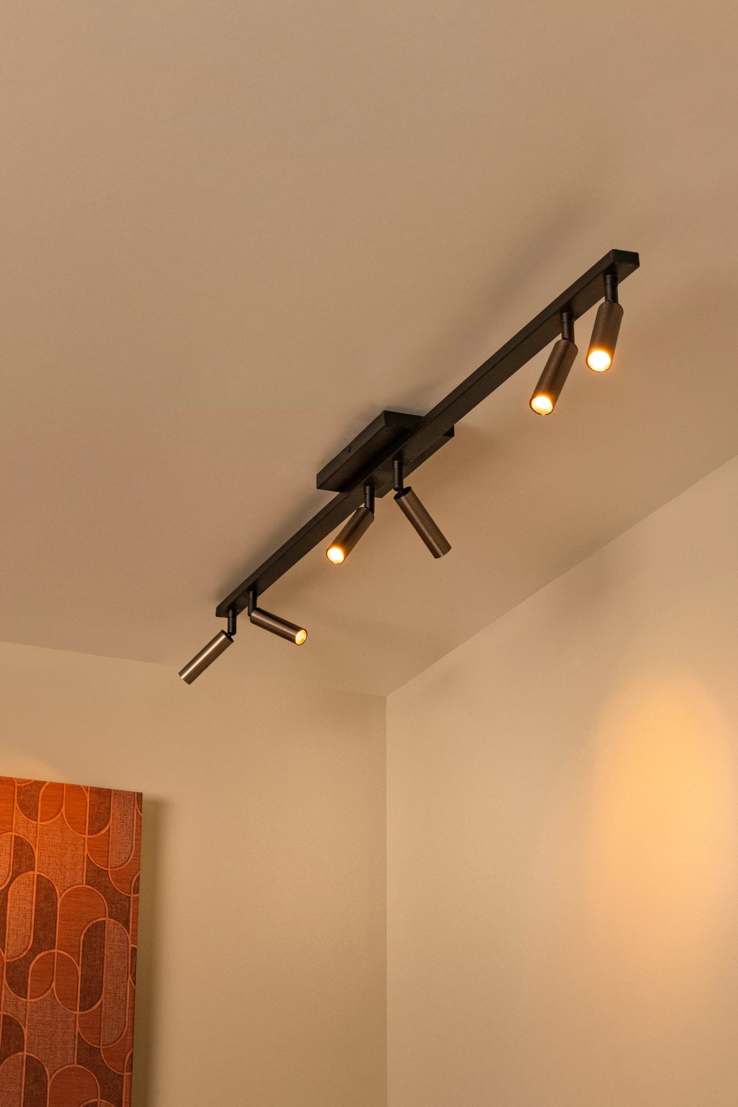 Lucide KEONI - Ceiling spotlight - 6xG9 - Coffee | Essential