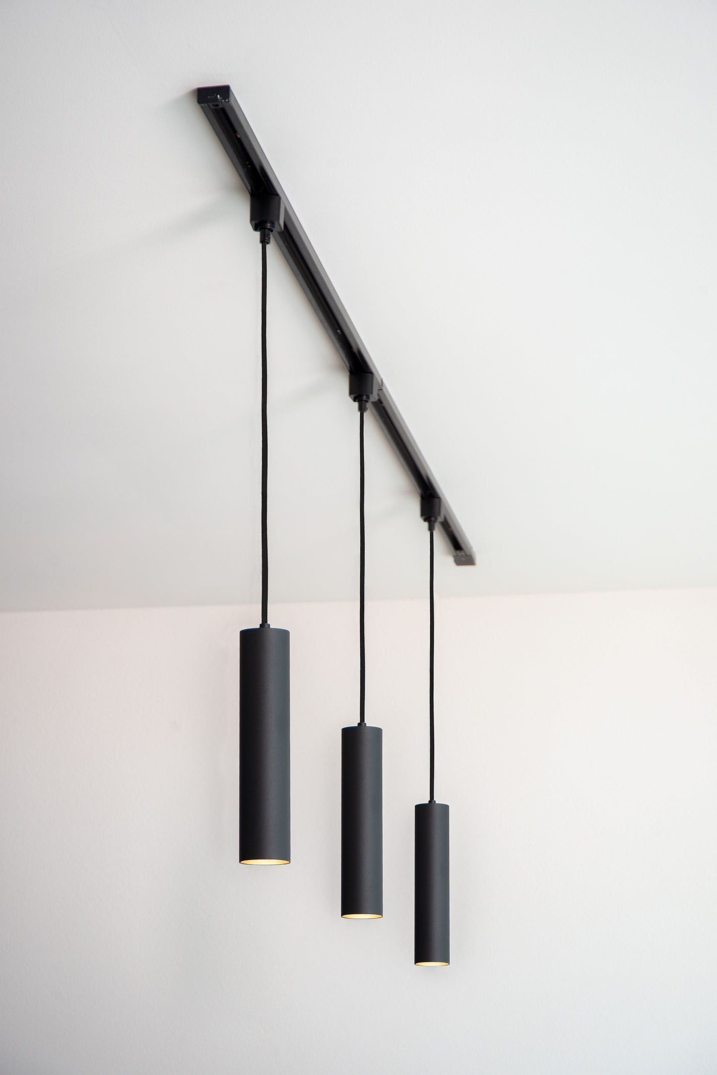 Lucide TRACK FLORIS pendant - 1-circuit Track lighting system - 1xGU10 - Black (Extension)