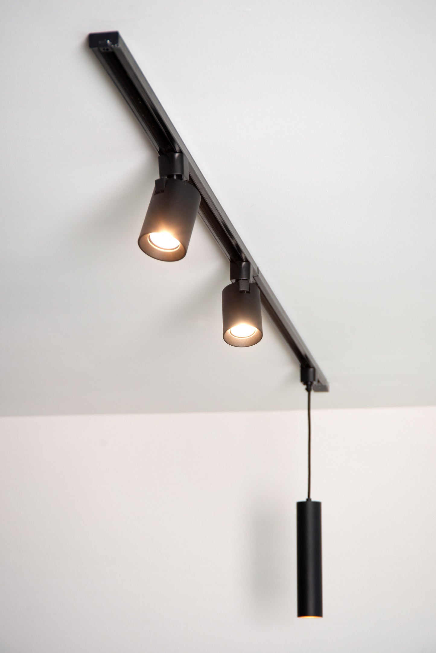 Lucide TRACK FLORIS pendant - 1-circuit Track lighting system - 1xGU10 - Black (Extension)