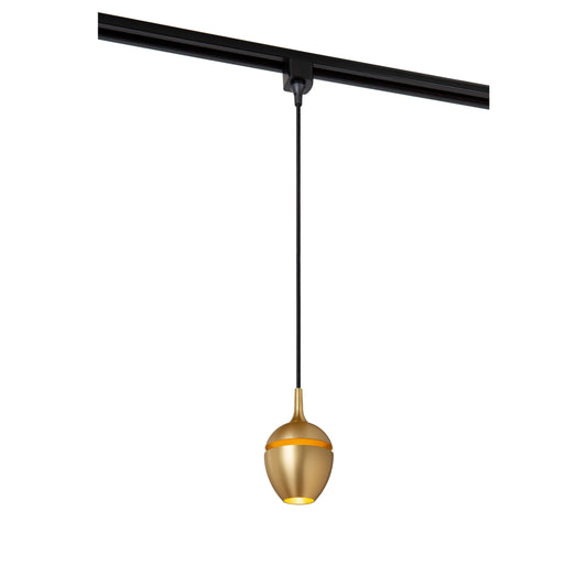 Lucide TRACK PRESTON pendant - 1-circuit Track lighting system - 1xGU10 - Matt Gold / Brass (Extension)