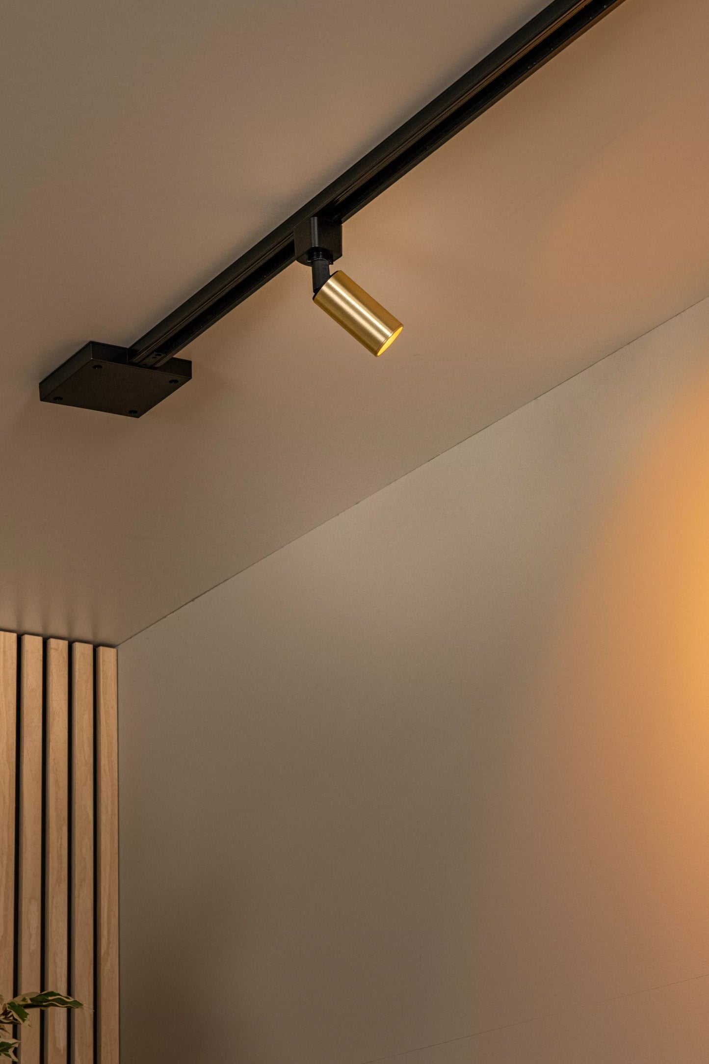 Lucide TRACK RITMO Track spot - 1-circuit Track lighting system - 1xGU10/MR11 - Matt Gold / Brass (Extension)