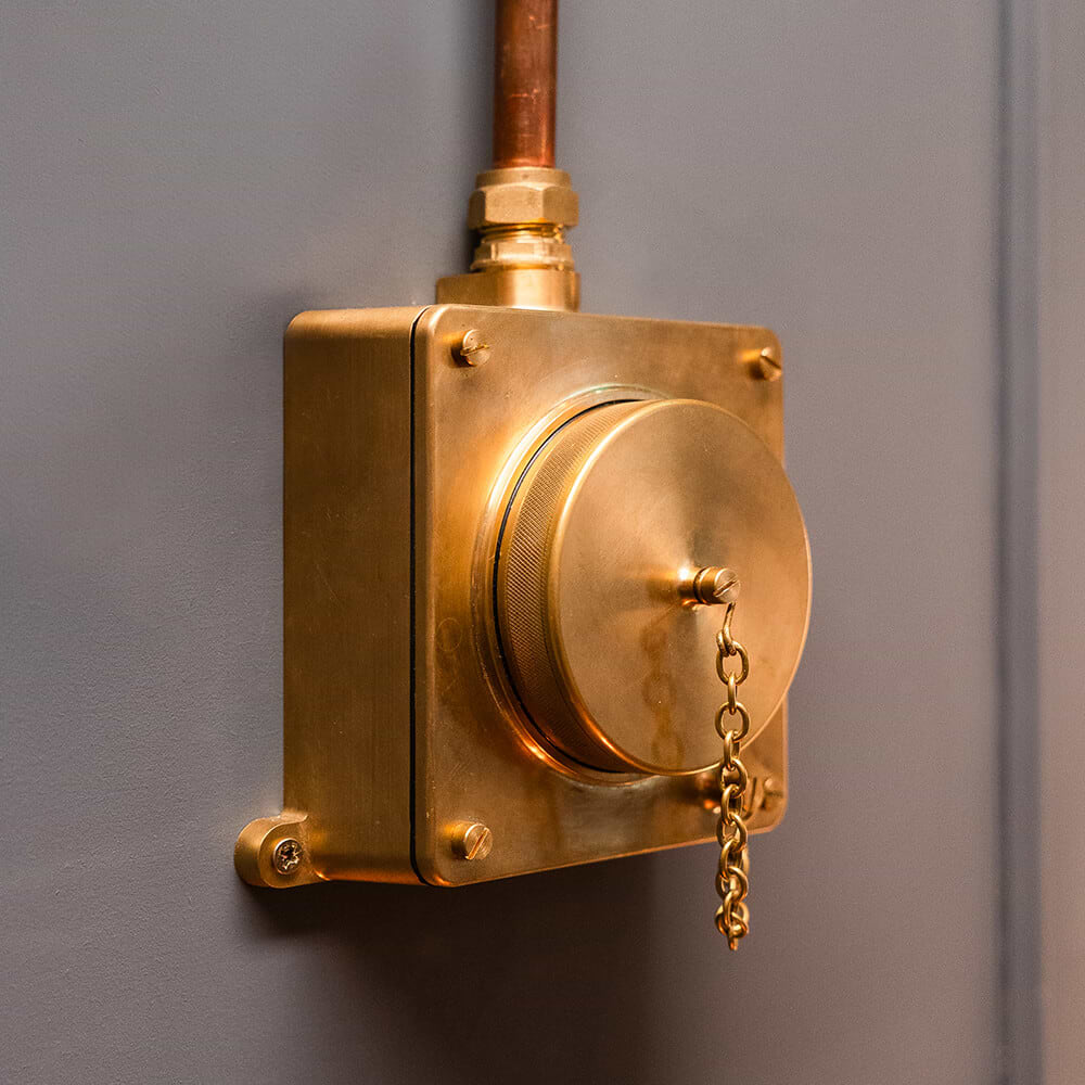 Soho Lighting Chelsea Solid Brass 1 Gang IP66 Outdoor 13A Socket