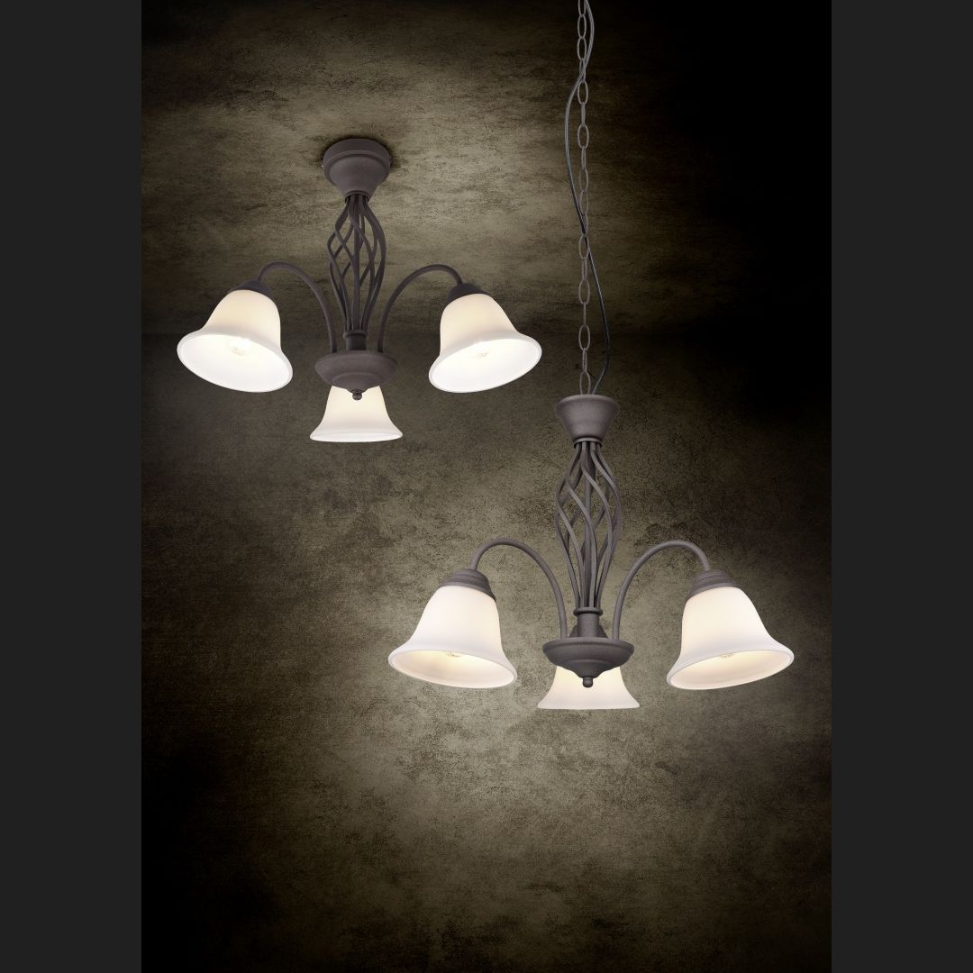 Rustica  - Chandelier - White - Trio