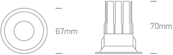 The 6,5W COB IP65 Range