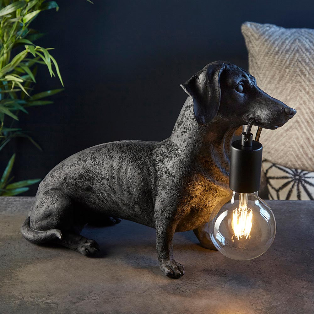 Daschund Table - Matt Black