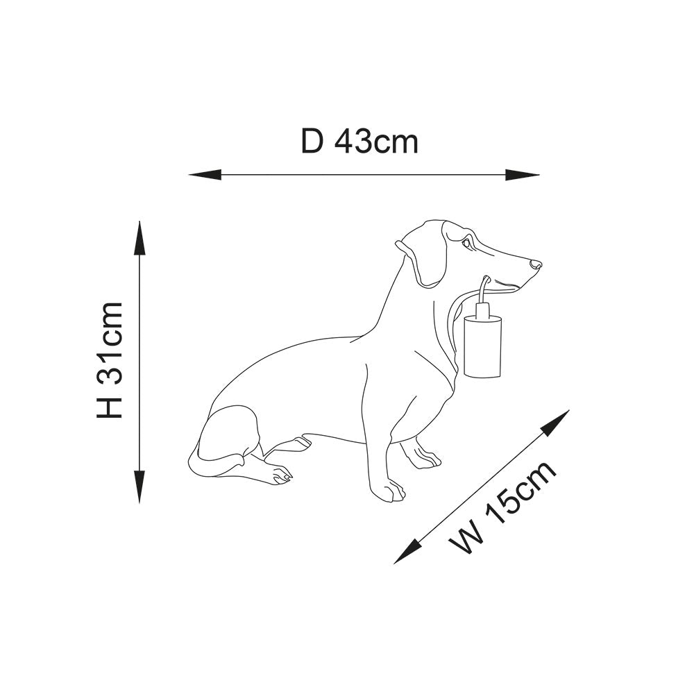 Daschund Table - Matt Black