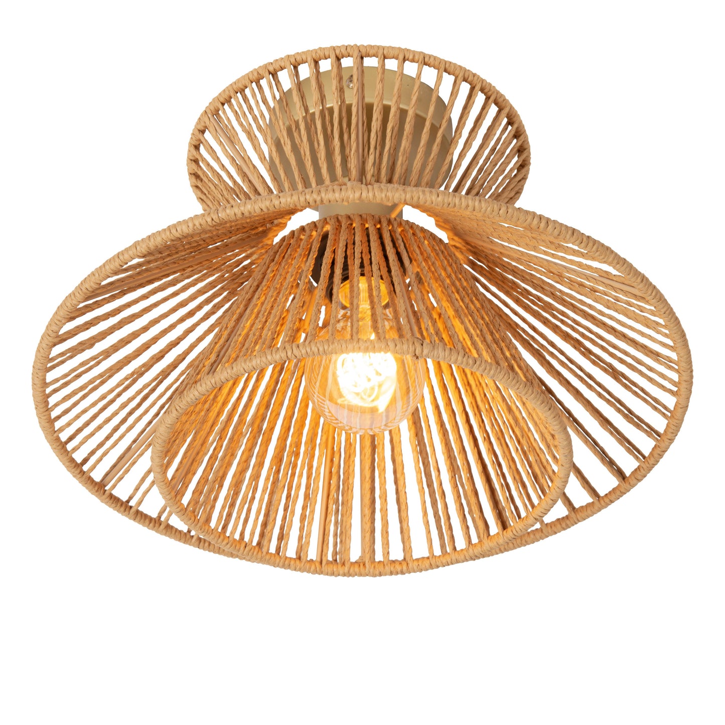 Lucide TASMAN - Flush ceiling light - Ø 32 cm - 1xE27 - Natural