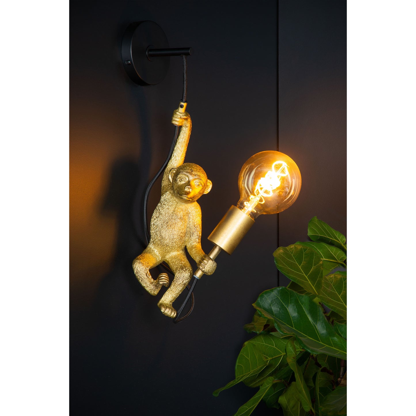 Lucide EXTRAVAGANZA CHIMP - Wall light - 1xE27 - Black