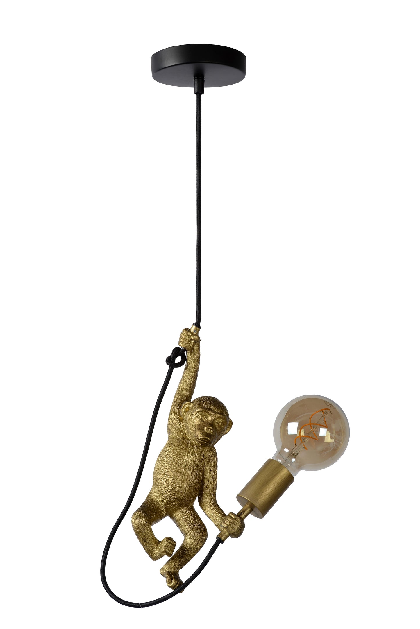 Lucide EXTRAVAGANZA CHIMP - Pendant light - Ø 17,6 cm - 1xE27 - Black