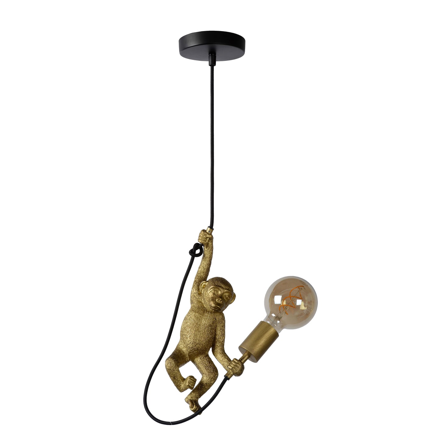 Lucide EXTRAVAGANZA CHIMP - Pendant light - Ø 17,6 cm - 1xE27 - Black