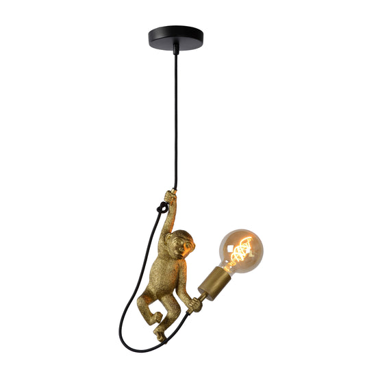 Lucide EXTRAVAGANZA CHIMP - Pendant light - Ø 17,6 cm - 1xE27 - Black