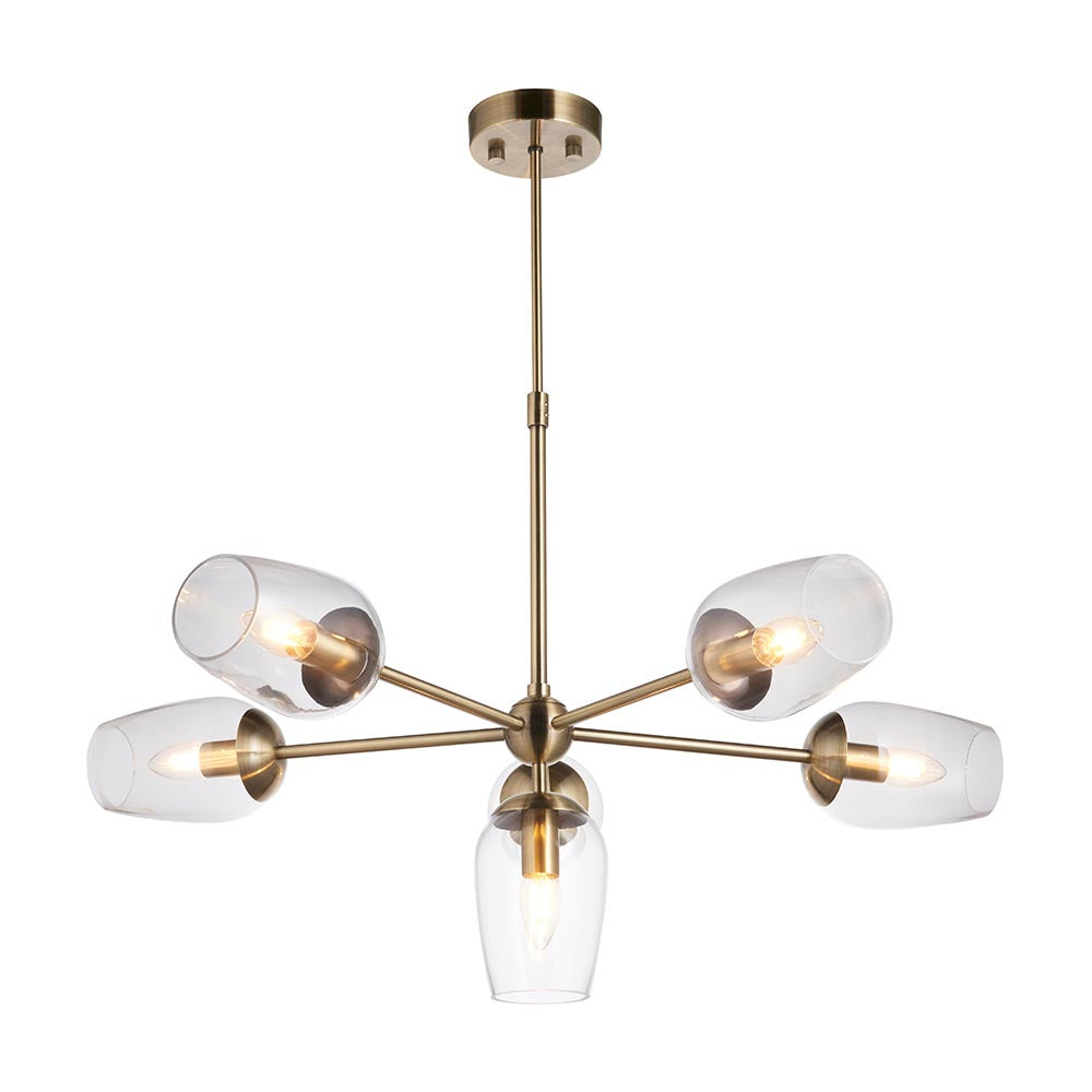 Maeve 6Lt Pendant - Antique Brass