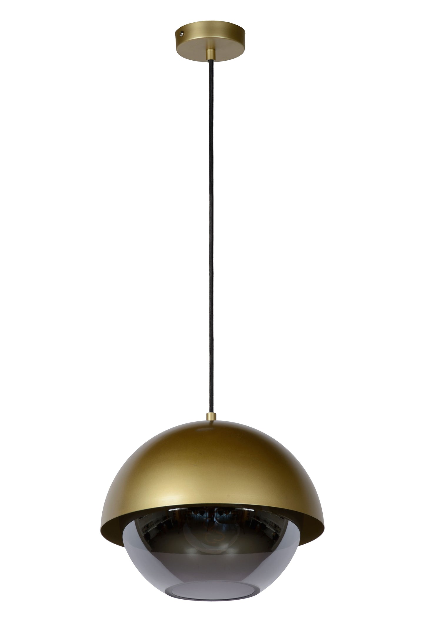 Lucide COOPER - Pendant light - Ø 30 cm - 1xE27 - Matt Gold / Brass