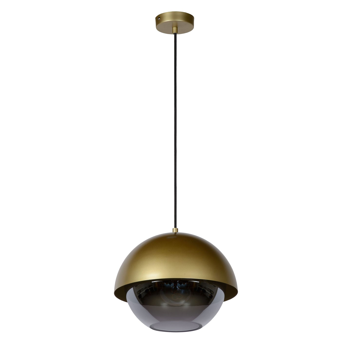 Lucide COOPER - Pendant light - Ø 30 cm - 1xE27 - Matt Gold / Brass