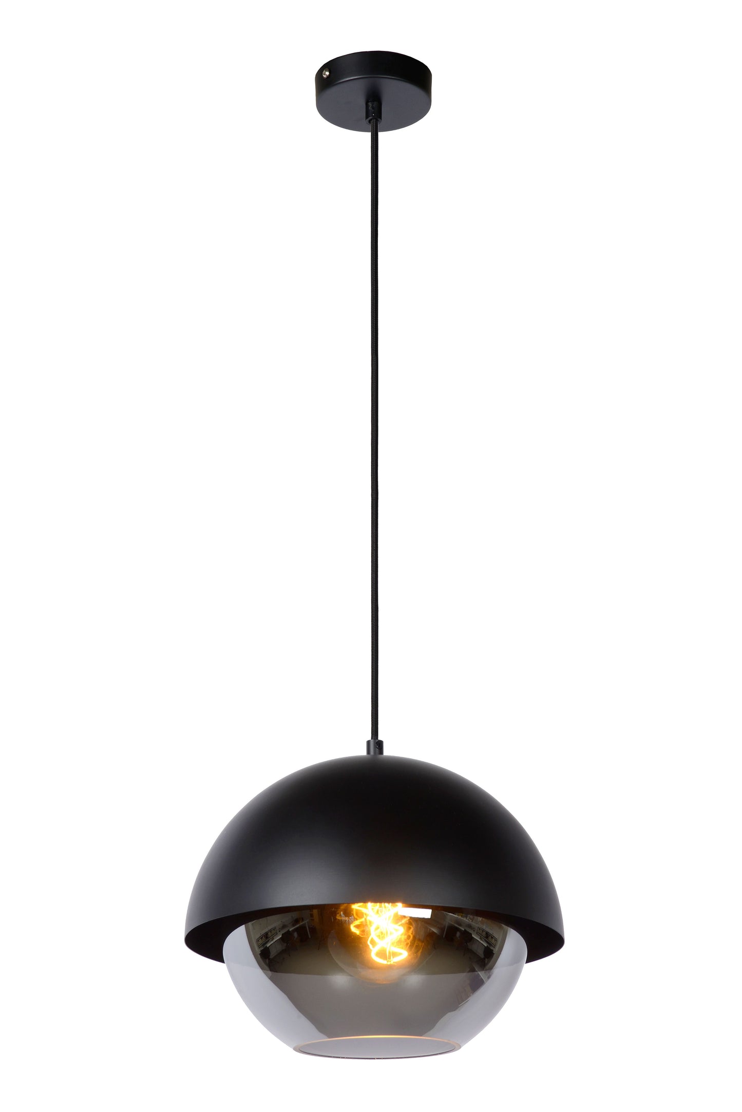 Lucide COOPER - Pendant light - Ø 30 cm - 1xE27 - Black