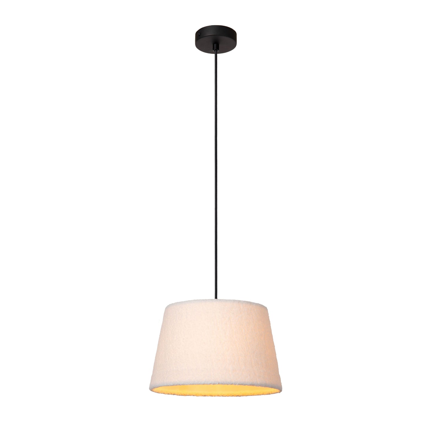 Lucide WOOLLY - Pendant light - Ø 28 cm - 1xE27 - Cream