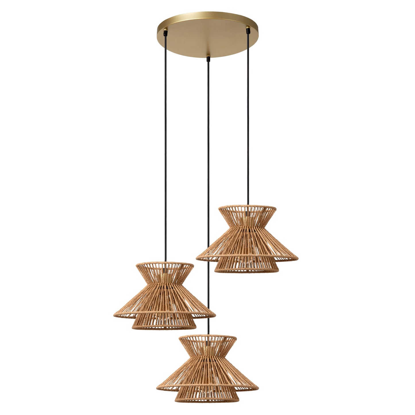 Lucide TASMAN - Pendant light - 3xE27 - Natural