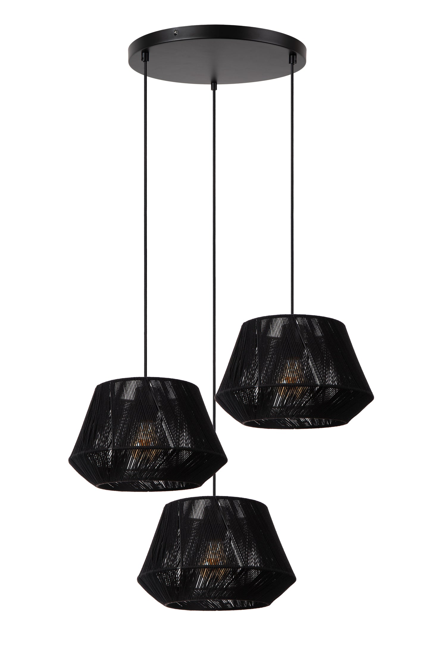 Lucide JESSICA - Pendant light - Ø 35,5 cm - 3xE27 - Black