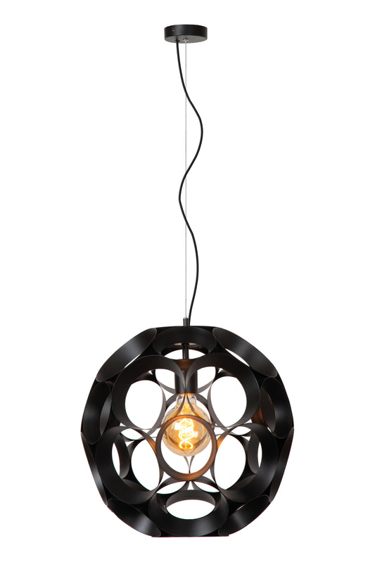 Lucide HANNELORE - Pendant light - Ø 40 cm - 1xE27 - Black