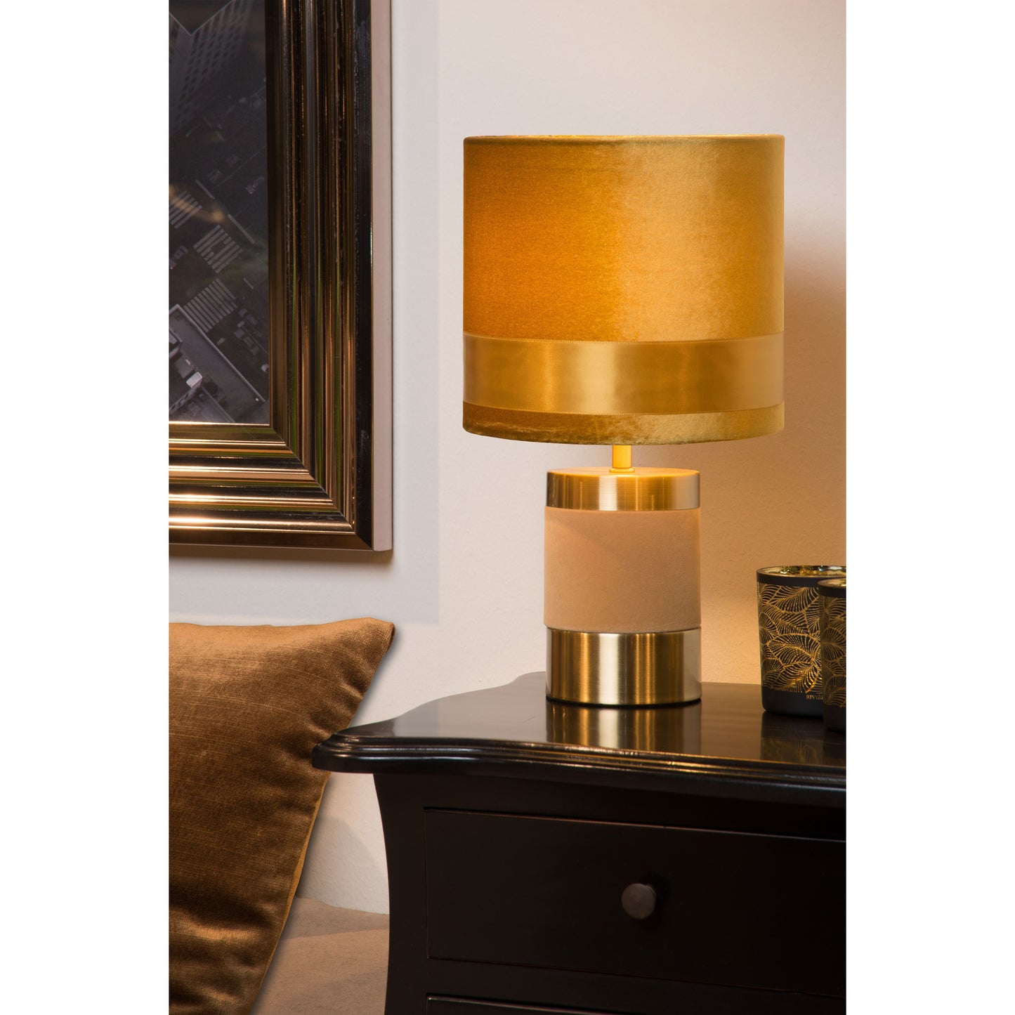 Lucide EXTRAVAGANZA FRIZZLE - Table lamp - Ø 18 cm - 1xE14 - Yellow