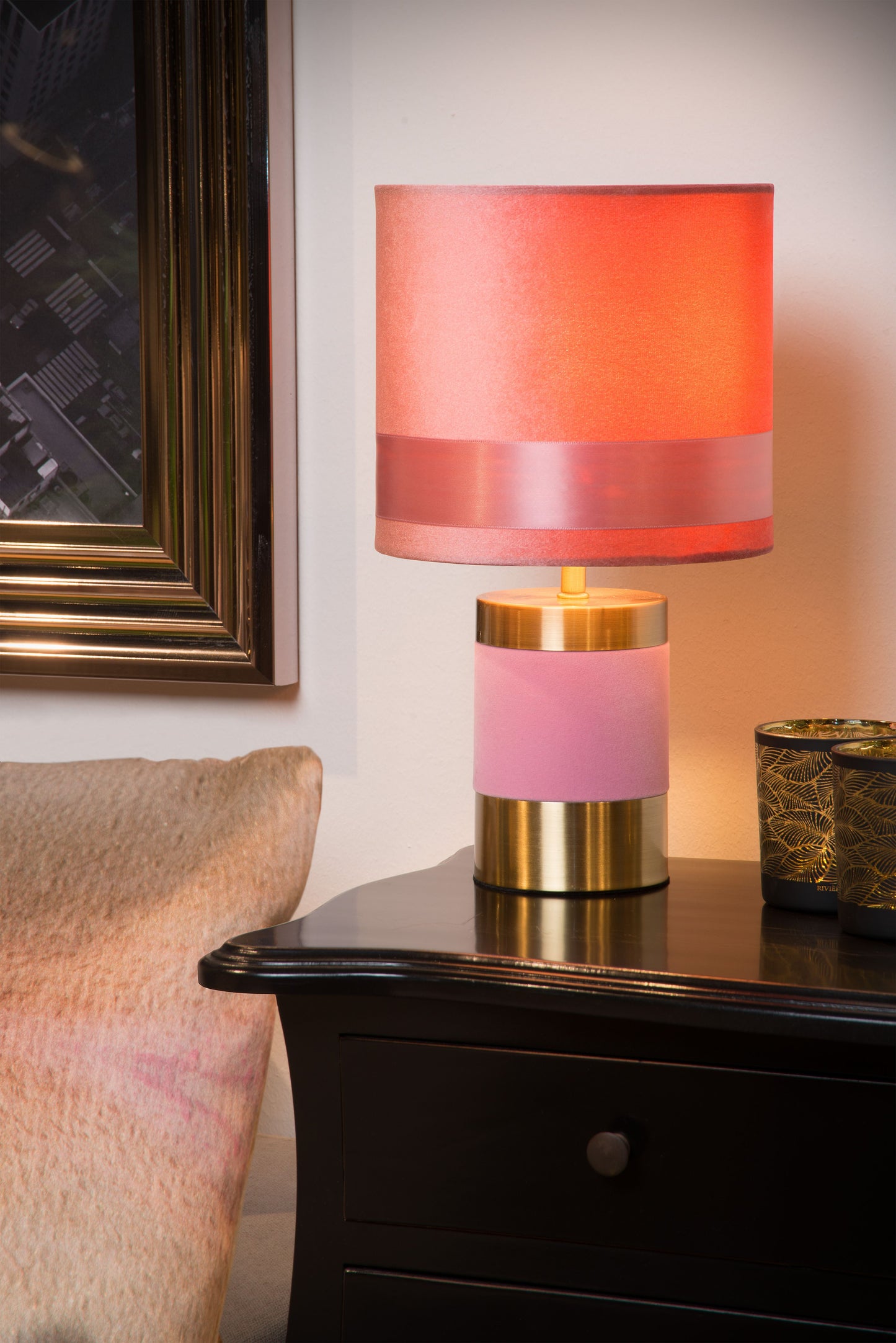 Lucide EXTRAVAGANZA FRIZZLE - Table lamp - Ø 18 cm - 1xE14 - Pink