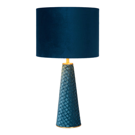 Lucide EXTRAVAGANZA VELVET - Table lamp - Ø 25 cm - 1xE27 - Turquoise