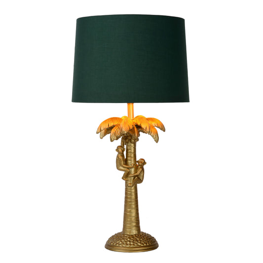 Lucide EXTRAVAGANZA COCONUT - Table lamp - Ø 30,5 cm - 1xE27 - Matt Gold / Brass