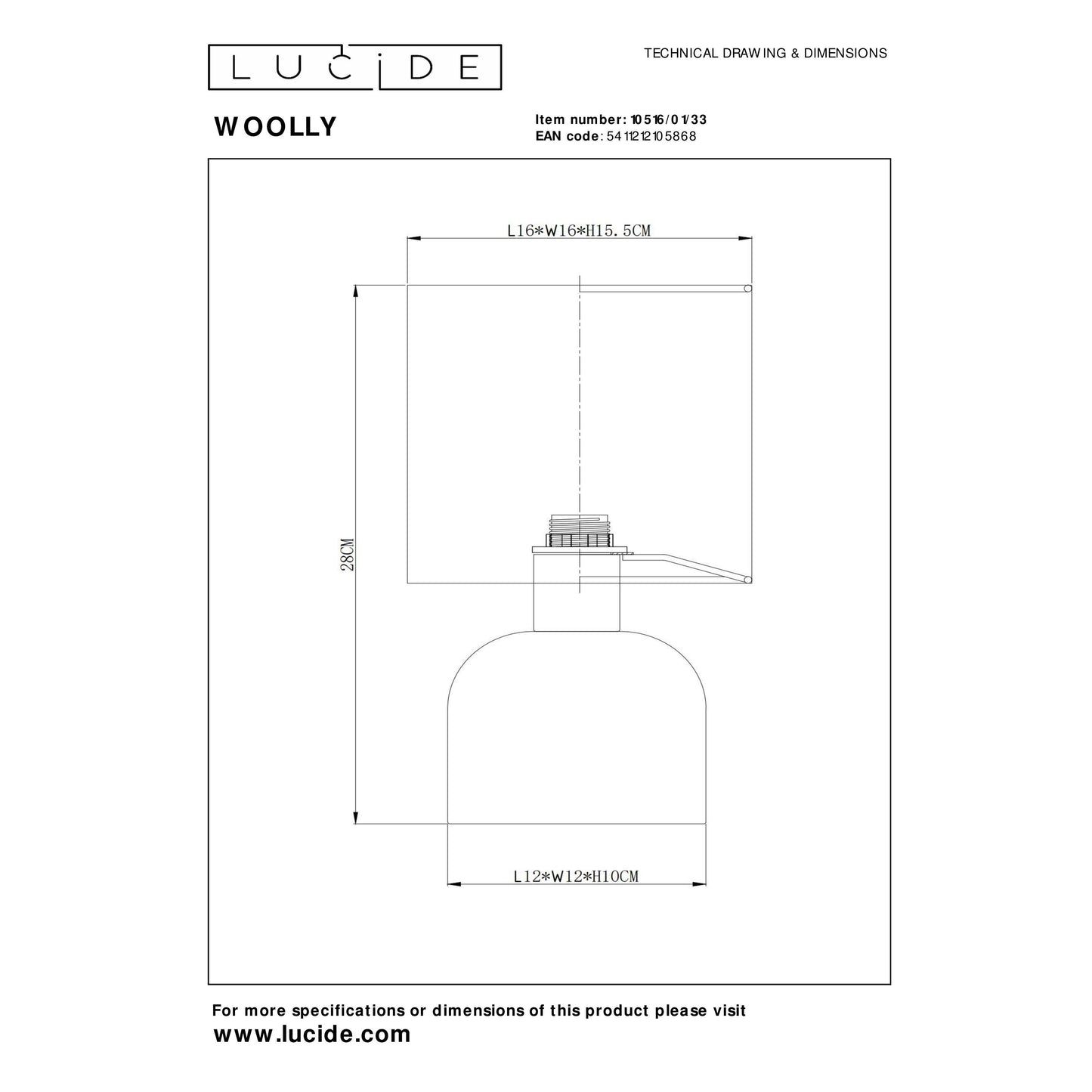 Lucide WOOLLY - Table lamp - Ø 16 cm - 1xE14 - Green