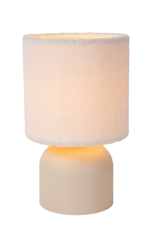 Lucide WOOLLY - Table lamp - Ø 16 cm - 1xE14 - Cream