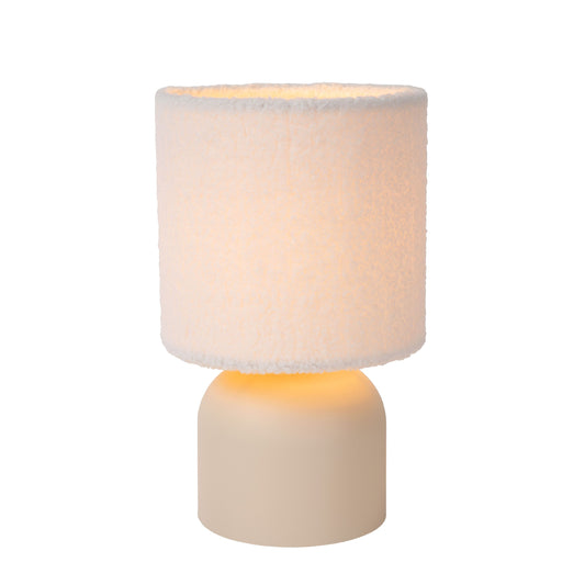 Lucide WOOLLY - Table lamp - Ø 16 cm - 1xE14 - Cream