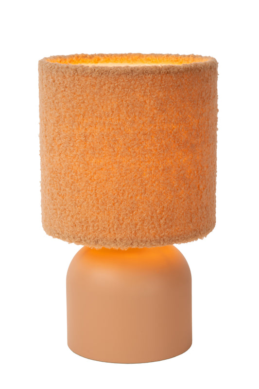 Lucide WOOLLY - Table lamp - Ø 16 cm - 1xE14 - Ocher Yellow