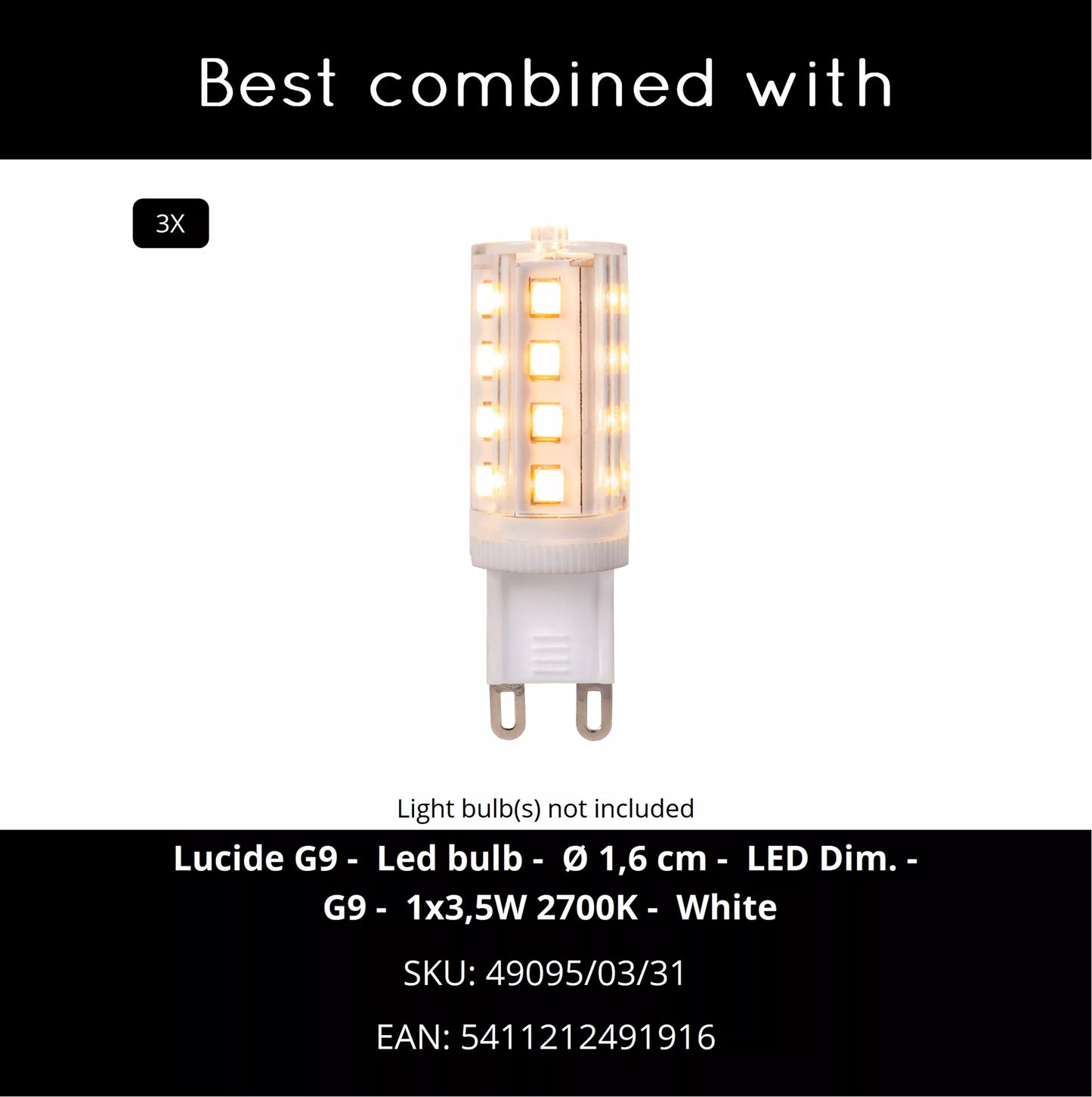 Lucide SENTINO - Table lamp - Ø 29,5 cm - 3xG9 - Taupe
