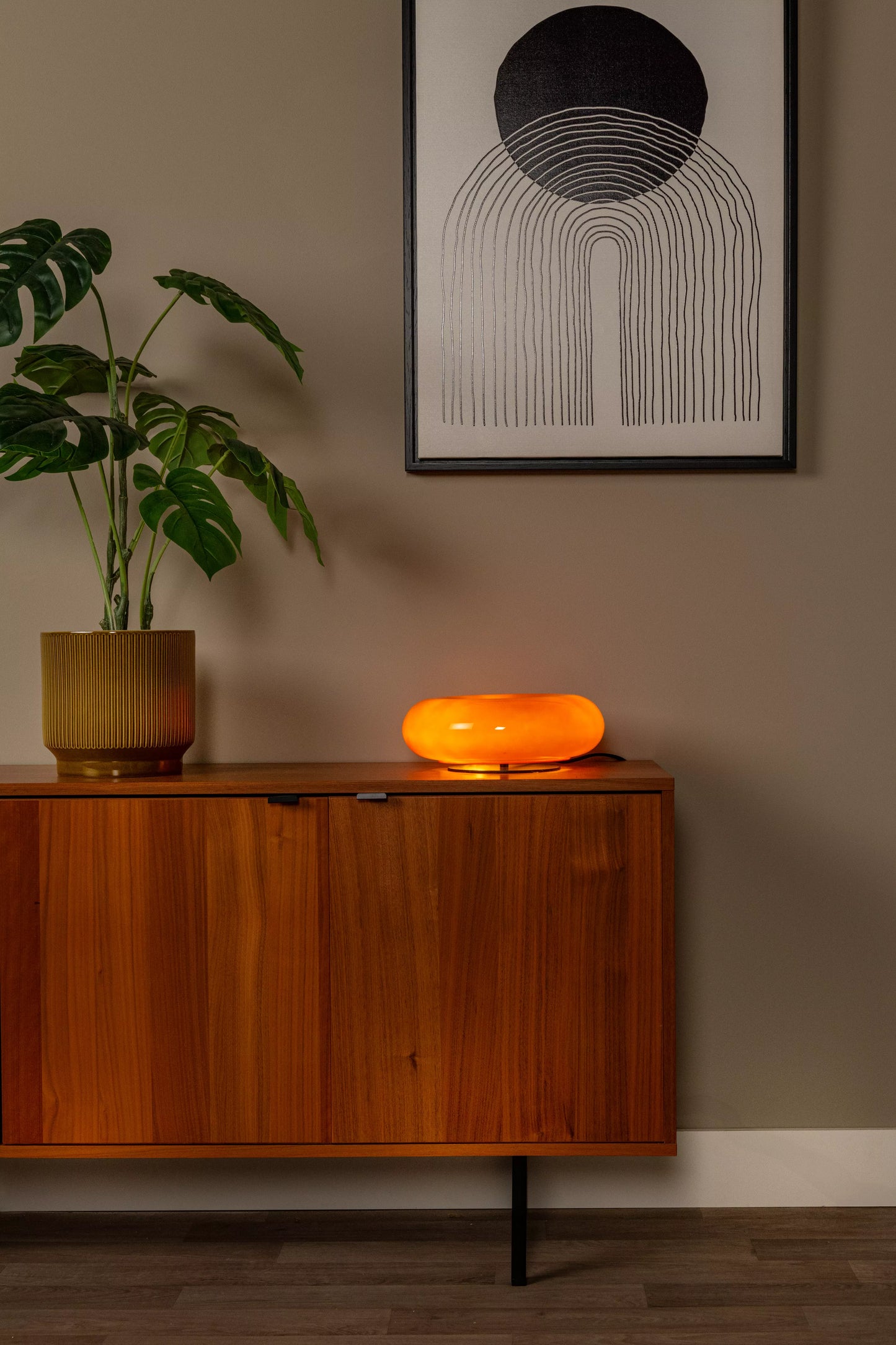 Lucide SENTINO - Table lamp - Ø 29,5 cm - 3xG9 - Orange