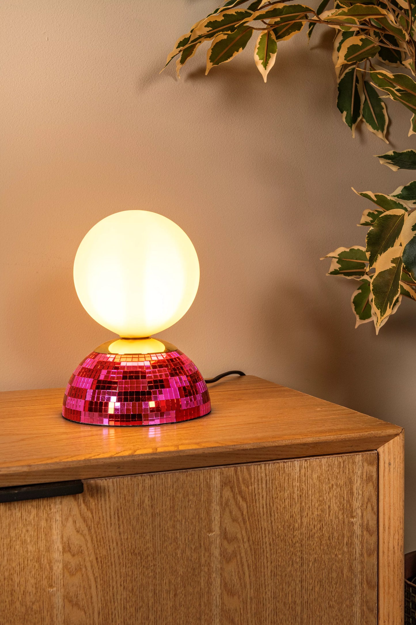Lucide GLITZER - Table lamp - Ø 14 cm - 1xG9 - Pink | Essential