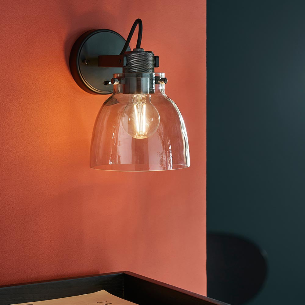Urban Wall Light -  - Smokey Grey Glass