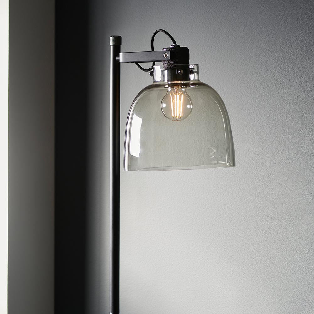 Urban Floor Light - Smokey Grey Glass