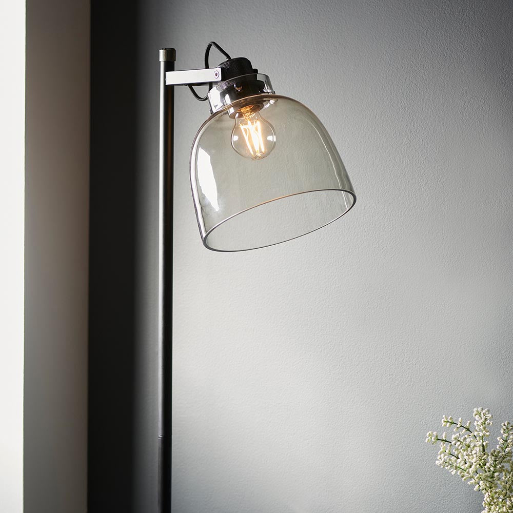 Urban Floor Light - Smokey Grey Glass