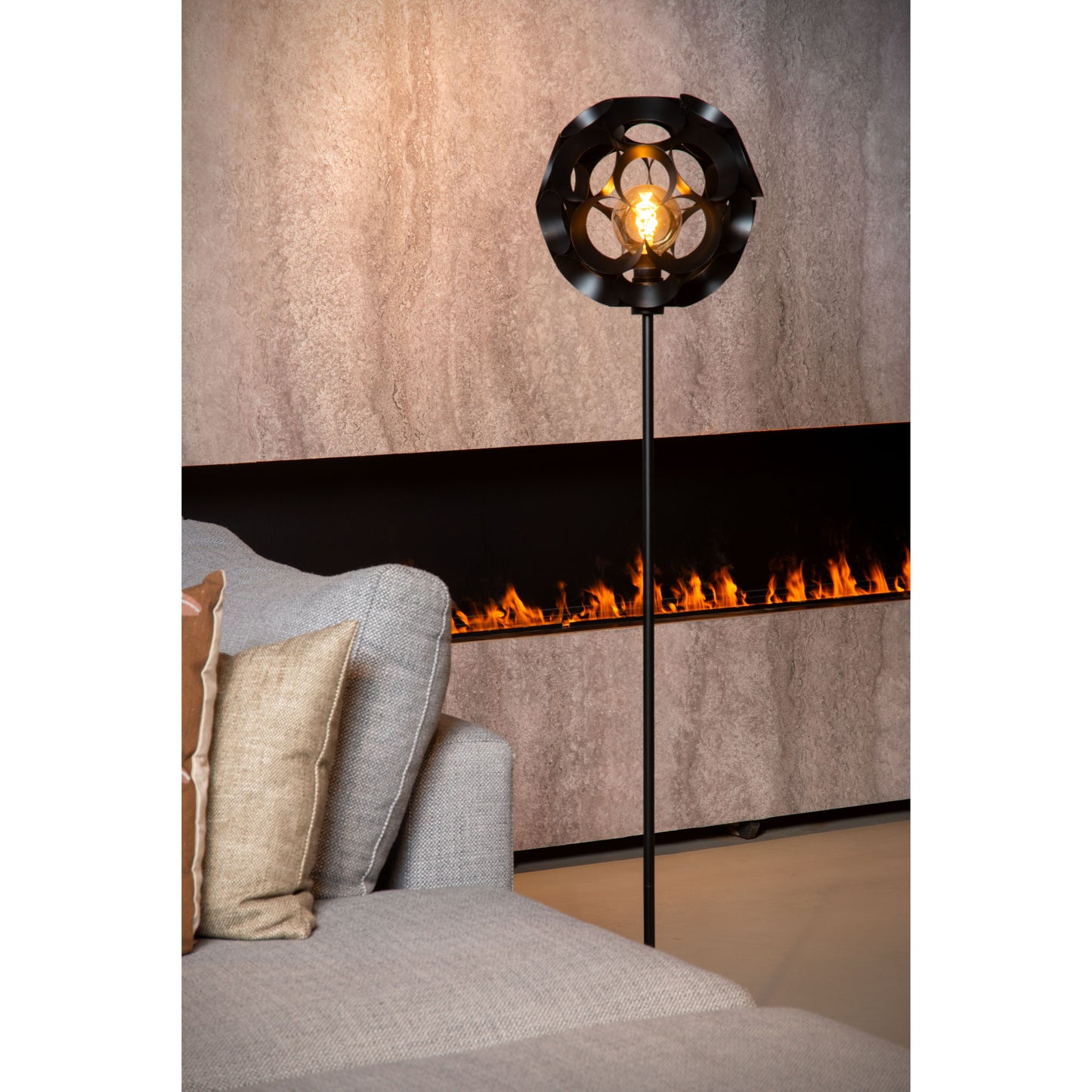 Lucide HANNELORE - Floor lamp - Ø 30 cm - 1xE27 - Black