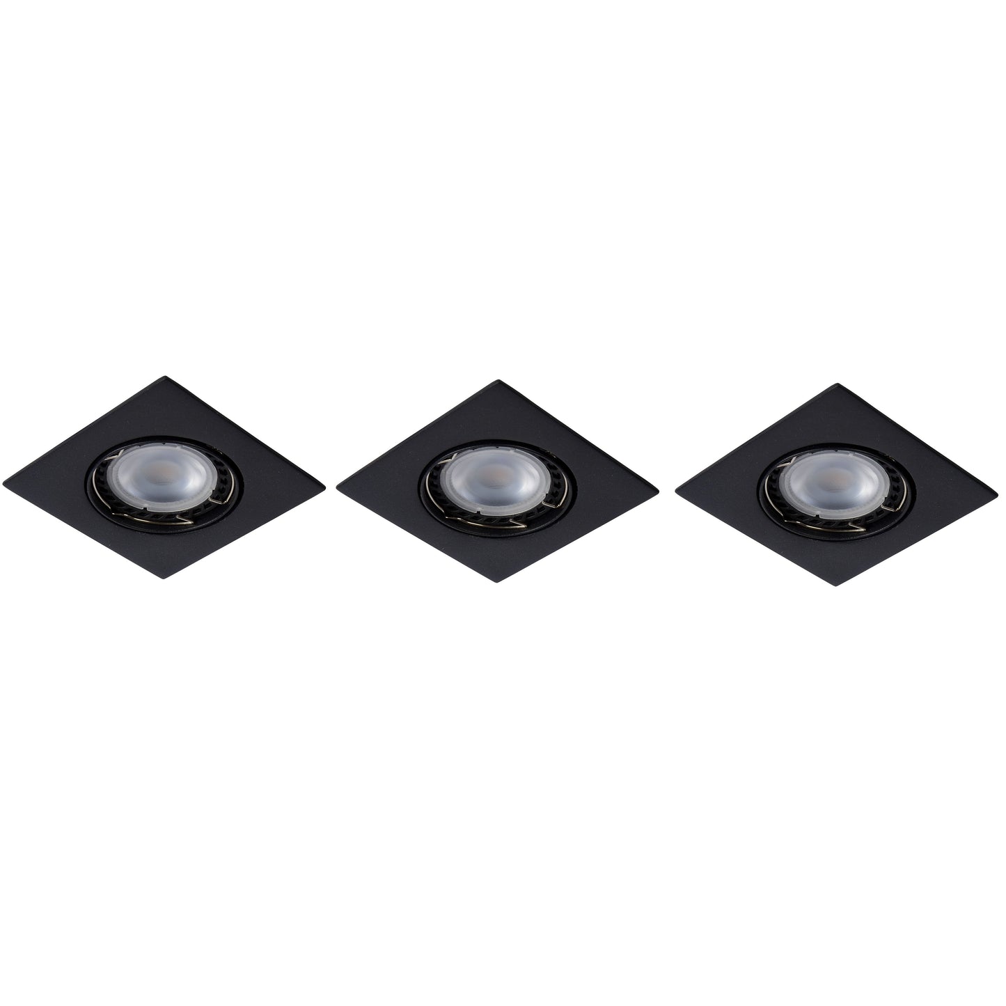 Lucide FOCUS - Recessed spotlight - LED Dim. - GU10 - 3x5W 3000K - Black - Set of 3