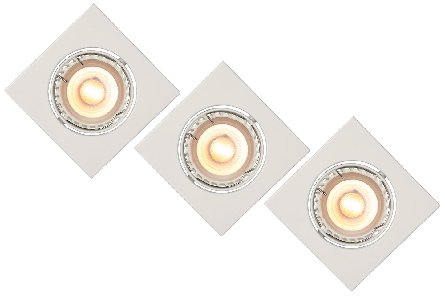 Lucide FOCUS - Recessed spotlight - LED Dim. - GU10 - 3x5W 3000K - White - Set of 3