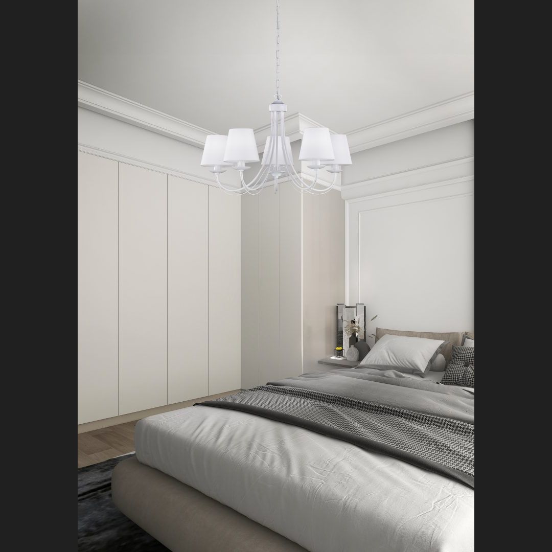 Cortez  - Chandelier - White - Trio