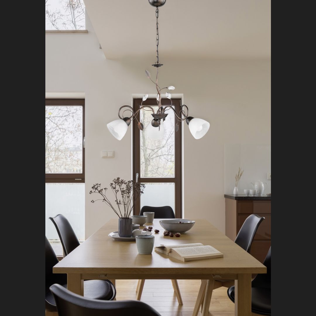 Traditio  - Chandelier - Alabaster Coloured - Trio