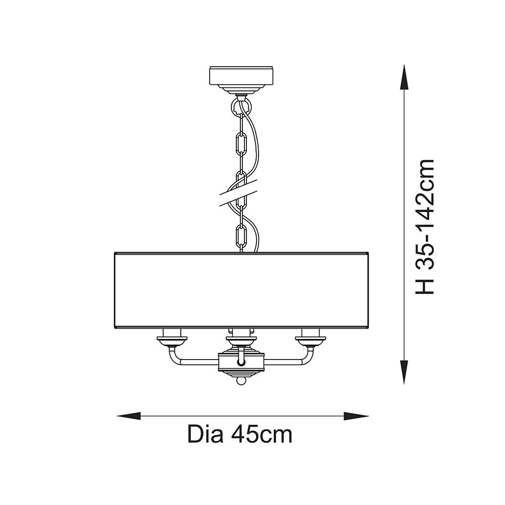 Highclere 3lt Pendant