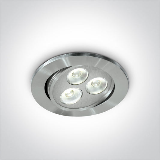 The 3xLED Round Spots Aluminium