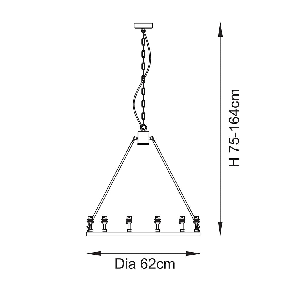 Chester 6lt Pendant Fitting