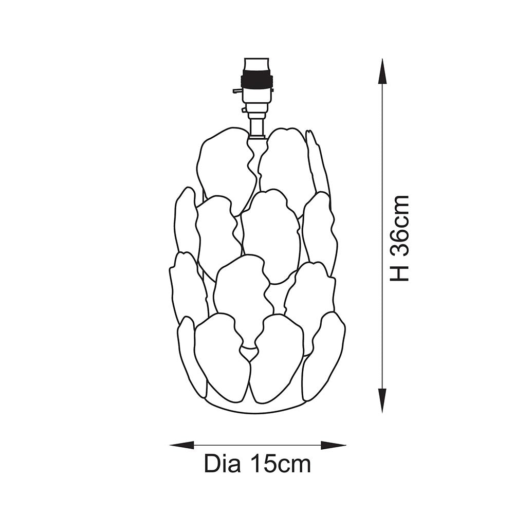 Layered Leaf Large  Table Base